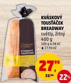 Chléb kváskový Tousťáček Breadway