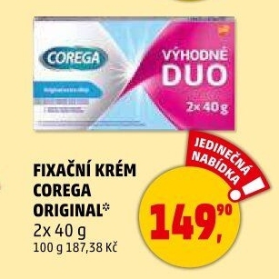 Fixační krém na zubní protézu Corega