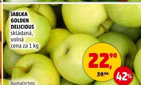 Jablka Golden Delicious