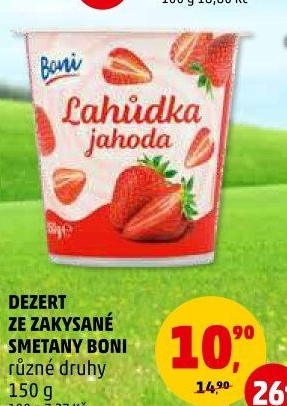 Jogurt smetanový ochucený Boni