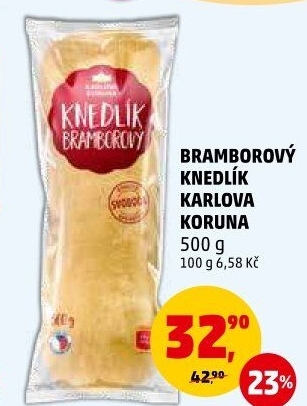 Knedlík bramborový Karlova Koruna