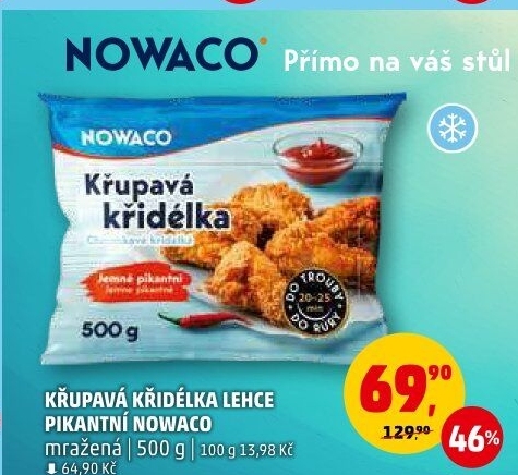 Křupavá křidélka mražená Nowaco