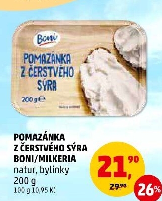 Pomazánka z čerstvého sýra Boni