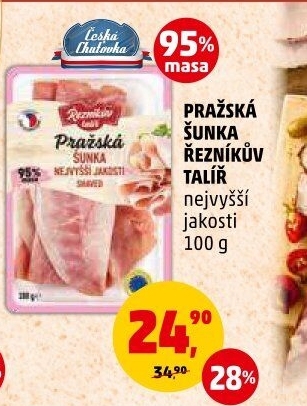 Šunka pražská nejvyšší jakosti Řezníkův talíř