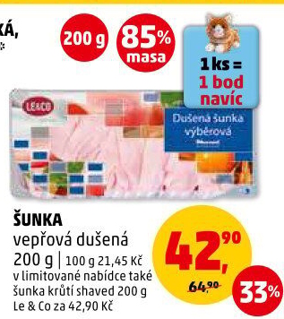 Šunka vepřová dušená LE&