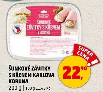Šunkový závitek s křenem Karlova Koruna