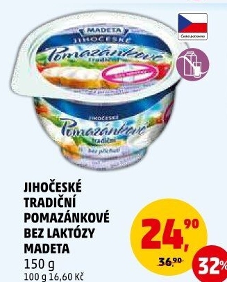 Tradiční pomazánkové bez laktózy Jihočeské Madeta