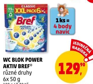 WC blok tuhý Power Aktiv Bref