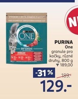 PURINA One granule pro kočky, různé druhy, 800 g