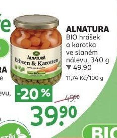 ALNATURA BIO hrášek a karotka se slaným nálevu