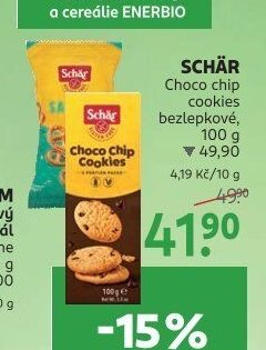 SCHÄR Choco chip cookies bezlepkové