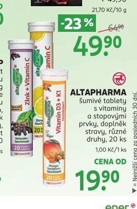 ALTAPHARMA šumivé tablety