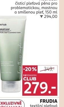 Čisticí pleťová pěna Heartleaf Anua