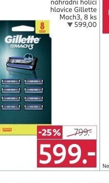 Náhradní hlavice pánské Mach 3 Gillette