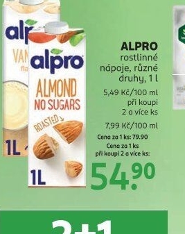 Rostlinné nápoje Alpro