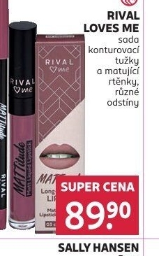 Sada rtěnka a konturovací tužka RIVAL loves me