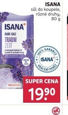 Sůl do koupele Isana