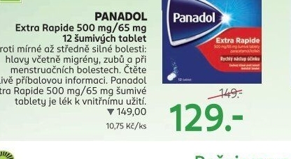 Šumivé tablety Extra Rapide Panadol