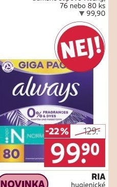 Vložky dámské slipové Always