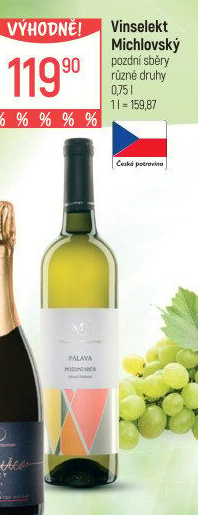 Víno Pálava Vinselekt Michlovský - pozdní sběr
