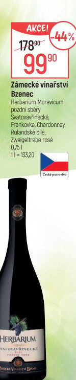 Víno Svatovavřinecké Herbarium Moravicum Zámecké vinařství Bzenec - pozdní sběr