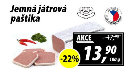 Paštika játrová jemná