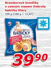 Knedlíky bramborové s uzeným masem mražené Babiččiny