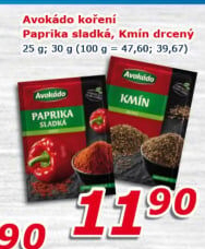 Koření Paprika sladká Avokádo