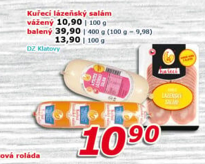 Kuřecí lázeňský salám DZ Klatovy