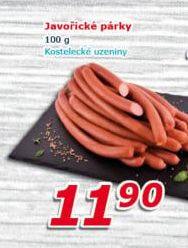 Párky javořické Kostelecké uzeniny