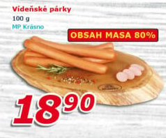 Párky vídeňské Krásno