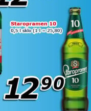 Pivo světlé výčepní 10° Staropramen