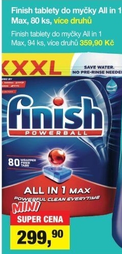 Tablety do myčky All in 1 Max Finish