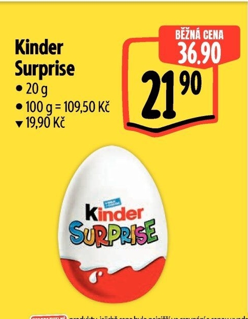 Čokoládové vajíčko s překvapením Kinder Surprise