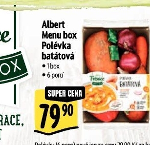 Menu box Polévka batátová Albert