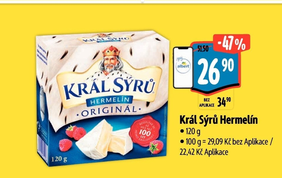 Sýr Hermelín Král sýrů