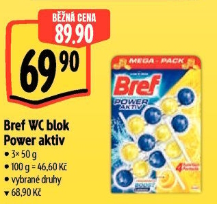 WC blok tuhý Power Aktiv Bref