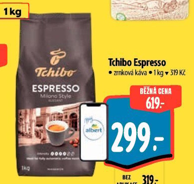 Zrnkové kávy Tchibo Espresso