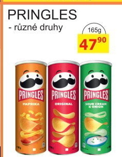 Chipsy Pringles - tubus