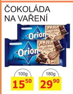 Čokoláda na vaření Orion