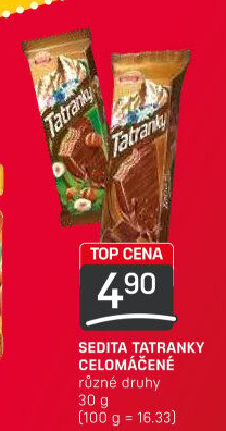 Celomáčené Tatranky Sedita