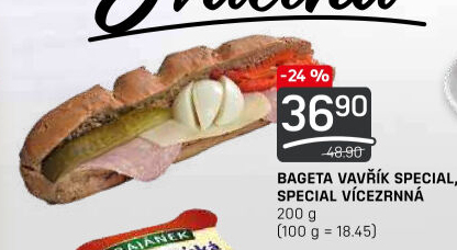 Obložená bageta Lahůdky Vavřík