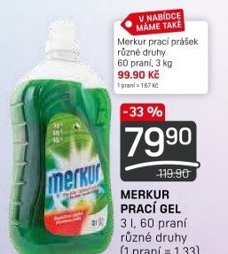Prací gel Merkur