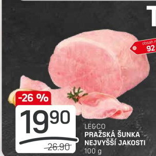 Šunka pražská nejvyšší jakosti LE&