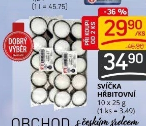 Svíčky hřbitovní - náplň Dobrý Výběr