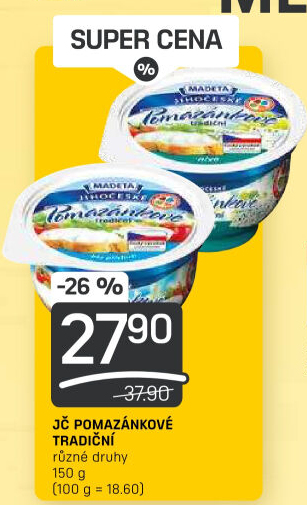 Tradiční pomazánkové Jihočeské Madeta