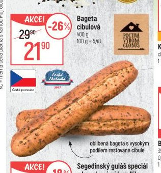 Bageta cibulová 400 g