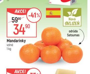 Mandarinky volné 1 kg
