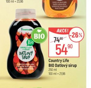 Country Life BIO Datlový sirup