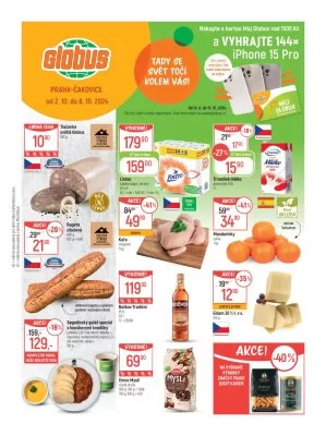 akční leták Globus 2.10.2024-8.10.2024